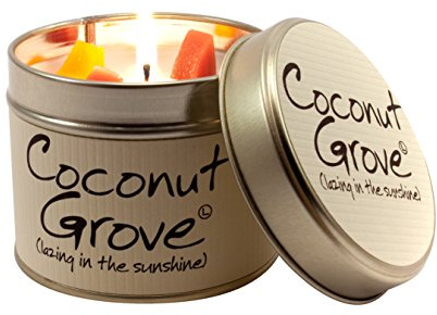Lily-Flame Coconut Grove Tin, White