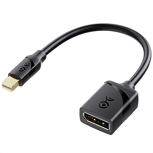 Cable Matters Adattatore Mini DisplayPort a DisplayPort (Mini DP to DP) nero - Predisposto per risoluzione 8K - Compatibile con porta Thunderbolt e Thunderbolt 2