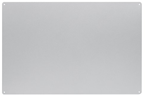 KalaMitica - Pizarra Magnética de Pared - Pizarra de Acero Escribible con Tiza y Borrable, Tablero Imantado para Imanes - Plata (Gris Claro), 56x38 cm