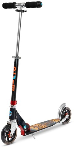 Micro | Speed+ | Trottinette Citadine | Adulte/Ados | Pliable & Légère | Planche Extra Large | 12+ Ans | Noir/Orange