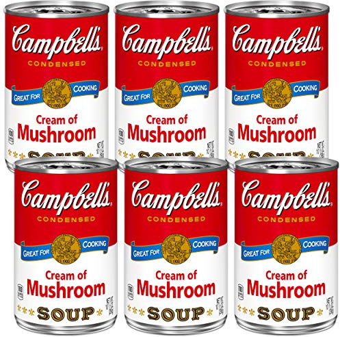 Campbell's Cream of Mushroom Soup 10.5 ounce Cans (Pack of 6)
