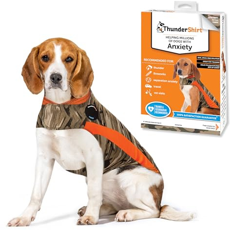 ThunderShirt para Perros, Mediano, Polo de Camuflaje - Chaleco de ansiedad para Perros