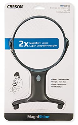 Carson MagniShine 2x Freihandlupe zum Umhängen mit LED (HF-66)