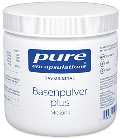 Pure Encapsulations - Basenpulver plus - Für den Säure-Basen-Haushalt und Stoffwechsel - Mineralstoffe und Zink - 200g