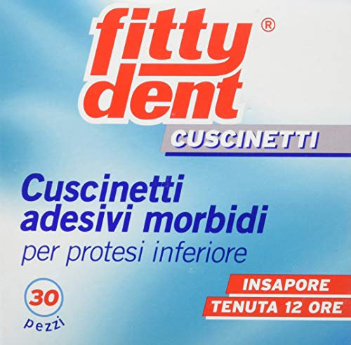 Fittydent Cuscinetti Adesivi Morbidi per Protesi Inferiore - 30 Pezzi, 30 unità, 1