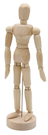 Paintersisters® Gliederpuppe 20cm hoch, Mannequin, Zeichenpuppe, aus feinem Samalholz – FSC, Zeichenpuppe aus Holz, Holzfigur, Holzpuppe