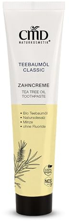 Teebaumöl classic Zahncreme m. Meersalz u. Minze 75 ml | Naturkosmetik für gründliche Reinigung und frischen Atem, Beugt Parodontose und Zahnstein vor, Ideal bei Zahnfleischproblemen