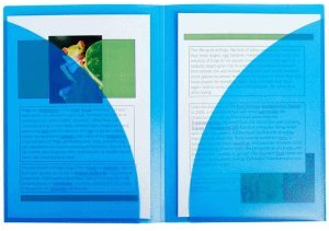Exacompta 20 x Präsentationsmappe A4 doppelseitig PP 400my blau