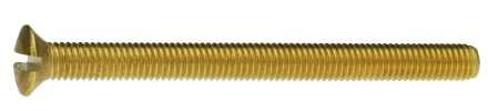 Reidl Linsenkopfschrauben mit Schlitz 6 x 100 mm DIN 964 Messing blank 10 Stück