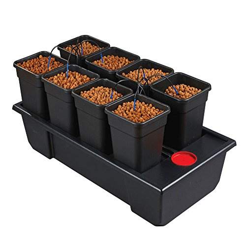 Wilma Small Wide 8 x 11 Litre Pot Hydroponic Dripper System + Black Orchid Pro Timer