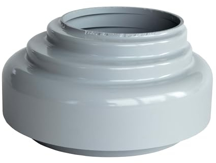 INEFA Pieza de unión bajante a desagüe, PVC 75mm Gris Accesorios bajante plástico, fácilmontaje enchufable,made in Germany