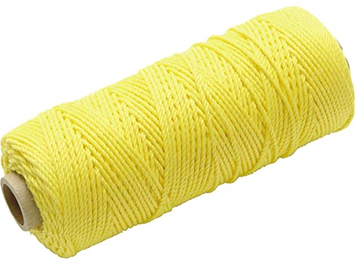 Faithfull FAIBLHVY Hi-Vis Yellow Braided Nylon Brick Line String 100M (330ft) Breaking Strength 26.4kg