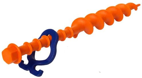 Peggy Peg Schraubhering Long 31cm, 2er-Set, für weiche & sandige Böden | Erdschrauben, Zeltheringe, für Vorzelte & Sturmverspannung, höhenverstellbar, glasfaserverstärkt, UV-beständig