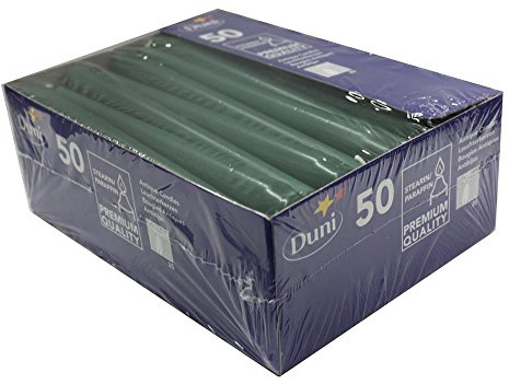 Duni Leuchterkerzen dunkelgrün, 25 cm, 50 Stück