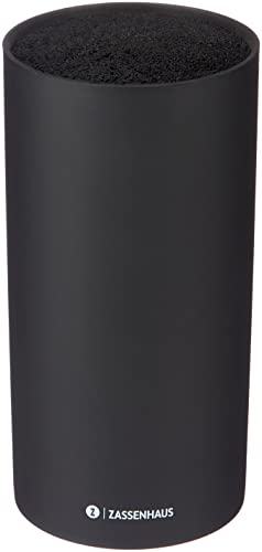 Zassenhaus 78008 - Blocco portacoltelli tondo, diametro: 11 x 22 cm, colore: Nero