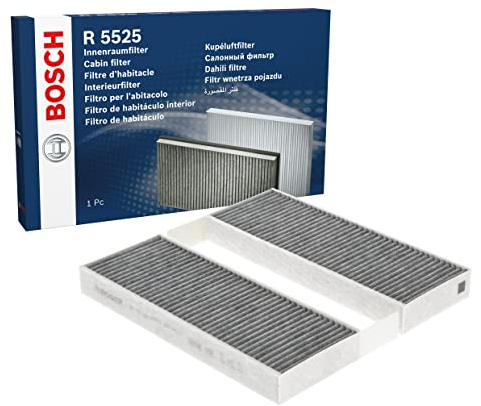 Bosch R5525 Activated Carbon Cabin Filter, Replacement Filters - Against Unpleasant Smells, Pollen and Dust for Cleaner Air Inside the Vehicle