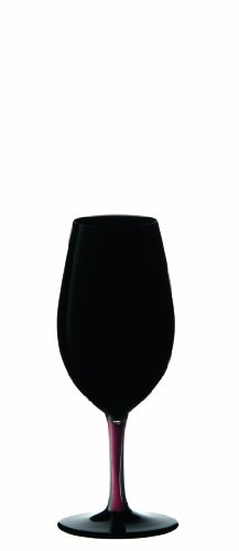 Riedel Sommeliers Series Collector's Edition Lead Crystal Single Stem Vintage Port Glass Glass, 8-3/4-Ounce, Black/Red