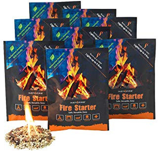 InstaFire Granulated Fire Starter, All Natural, Eco-Friendly, Lights up to 32 Total Fires in Any Weather, Awarded 2017 Fire Starter Of The Year, 8 Pk