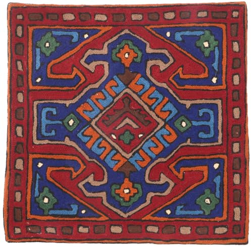 Kelim Kissenhülle `Kaschmir`, bestickter Kissenbezug, Dekokissen, Muster 15 | Traditionelles Design, erdige Farben, 50% Wolle, 50% Baumwolle, Handwäsche empfohlen, einzigartig in jedem Stück.