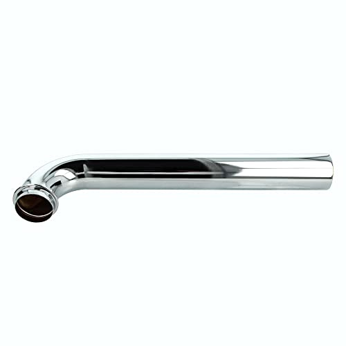 tecuro Wandrohr mit 90° Bogen für Siphon Waschbecken, Ø 32 mm, Länge 300 mm kürzbar, Edelstahl verchromt, Geruchsverschluss