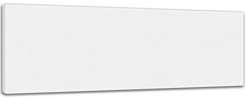 Leinwand in weiß, bemalbare Premiumqualität, aufgespannt auf Galerie Keilrahmen - Echtholz - Panorama-Format - 150x50 cm - 350g/m² - fertig gerahmt, 7 Farben verfügbar