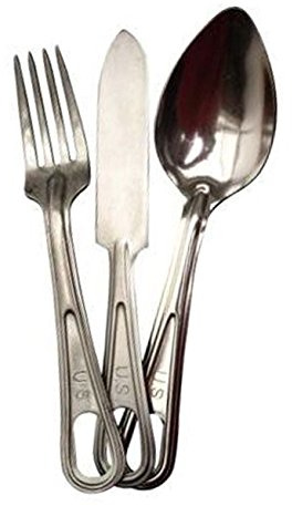 Mil-Tec Essbesteck Set-18642000 Schwarz Einheitsgröße