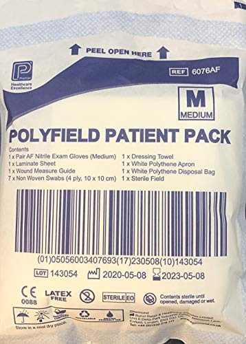 Nitrile Lilac Polyfield Dressing Pack (Pk 20 - MED Gloves)