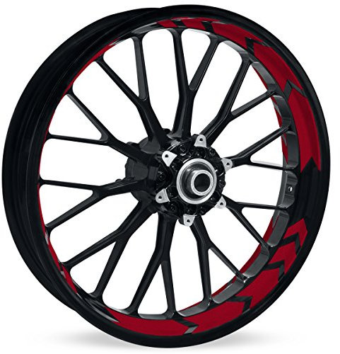 Motoking Felgenbettaufkleber im Racing Arrow Design - Komplettset für 16 bis 19 - Farbe & Breite wählbar