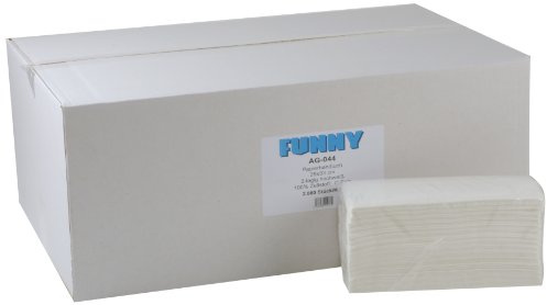 Funny Papierhandtuch, C-Falz, 23 x 31 cm, 2lag, hochweiß, 2880 Blatt, 1er Pack (1 x 1 Stück)