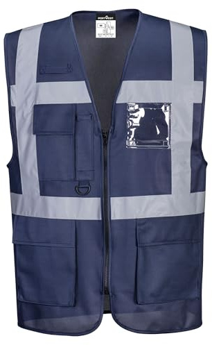 Portwest Chaleco Iona Executive, Tamaño: L, Color: Marino, F476NARL