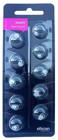 Oticon Replacement Domes for MiniRite Hearing Aids (6mm Open MiniFit (Alta)) by Oticon