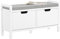 SoBuy FSR146-W Sitzkommode Schuhbank Sitzbank mit Sitzfläche Schuhtruhe mit Stauraum Schuhschrank Weiß BHT ca. 91x50x30cm