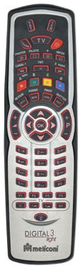 Meliconi GumBody Digital 3 Light Télécommande 3 en 1 pour TV / SAT / TNT Argent
