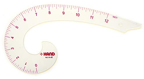 HAND ® HAND Mehrzweck - Comma förmige Kurve Linie Muster Lineal NO.10-006-Zoll, 12 