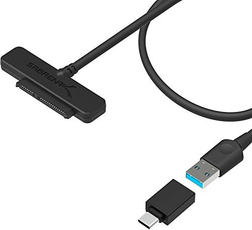SABRENT SATA Adapter SSD HDD 2,5 Zoll Festplattenadapter USB, 10Gbps Data Transfer USB C & A Kabel (EC-SS31)