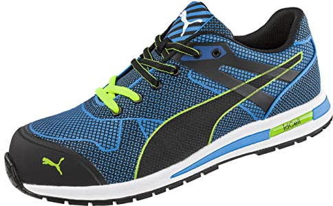 Puma Safety 24858-41118 Mens Blaze Knit Low Lace Up Säkerhetssko, Blå