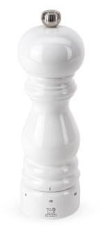 PEUGEOT - Paris u'Select 18 cm Pepper Mill - 6 Predefined Grind Settings - Made With PEFC Certified Wood - Made In France - White Laquered Colour