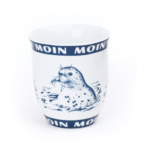 Delta Products Becher Seehund/Robbe Moin Moin Innen Ebbe und Flut 0,4l, von Gerkimex