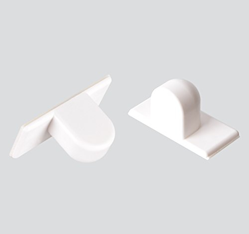 KLEMMFLEX Magnethalter für Jalousien mit magnetischer Unterschiene ~ selbstklebend ~ 2 Stück = 1 Paar