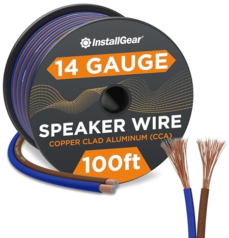 InstallGear 14 Gauge AWG 100ft Speaker Wire True Spec and Soft Touch Cable