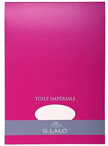 Clairefontaine Lalo 13500L Schreibblock Toile impériale (DIN A4, 210 x 297 mm, 50 Blatt, 100 g) weiß