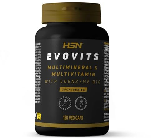 HSN Multivitamínico Evovits | 120 Cápsulas | Multivitaminas y Minerales para Todos los Días | Complejo Polivitamínico para Mujer, Hombre, Vegetarianos y Deportistas | No-GMO, Sin Gluten ni Lactosa
