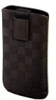 Hama Velvet Pouch Karo braun Größe M 109381