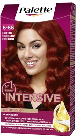 Schwarzkopf Palette Intensive Colore Crema Permanente per Capelli, Tone 6.88 Rosso Rubino