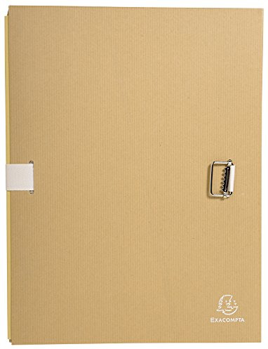 Exacompta - Ref 20225E - 1 expanderbar ryggmapp i kraftpapper - ryggen kan expanderas till 13 cm - remförslutning - mått 24 x 32 cm - för A4-dokument - brun färg
