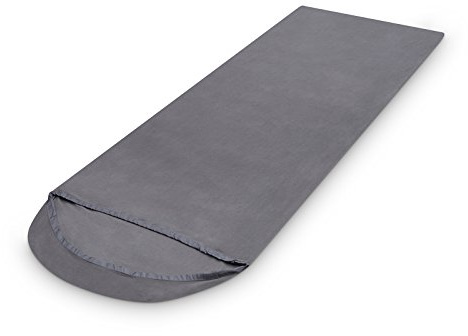 Mivall Fleeceinlett Decke grau 225 x 78 cm Hüttenschlafsack