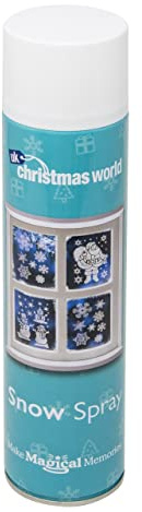 UK Christmas World 600ml Snow Spray Giant Can Big Fake Artificial Snow Windows Trees Decorations