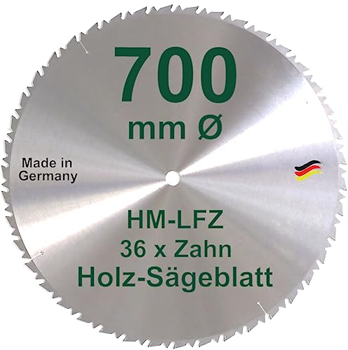 HM Sägeblatt 700 mm LFZ Flach-Zahn Hartmetall Widea für Brennholz Hartholz Kreissägeblatt für Wippsäge und Brennholzsäge 700mm