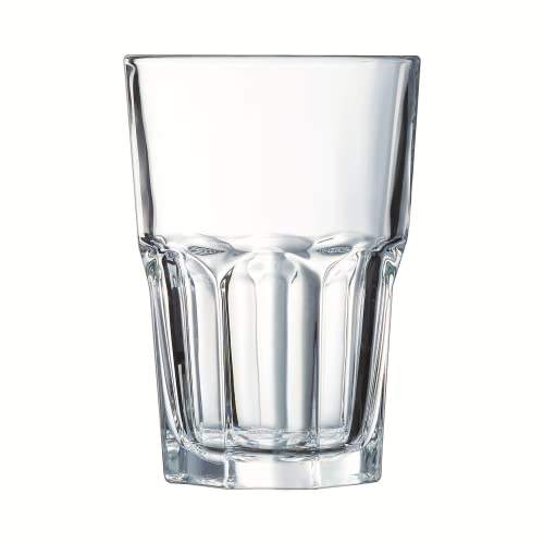 Arcoroc - Colección Granity - 6 vasos altos 35 cl de vidrio templado apilables - Diseño moderno, ideal para cócteles - Fabricado en Francia - Embalaje reforzado, adecuado para la venta online