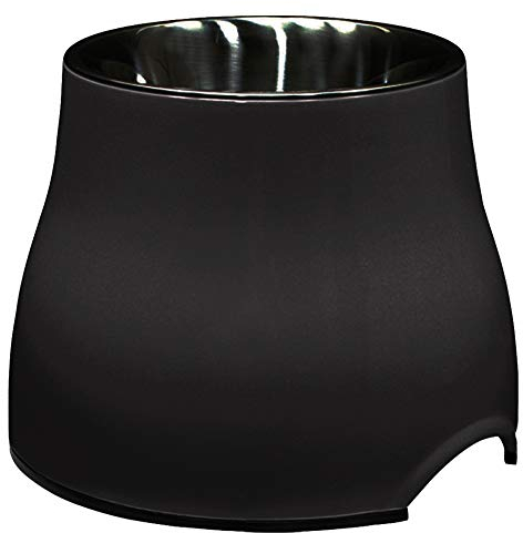 Dogit 2-in-1 Elevated Dish/Bowl, Black, 900 ml